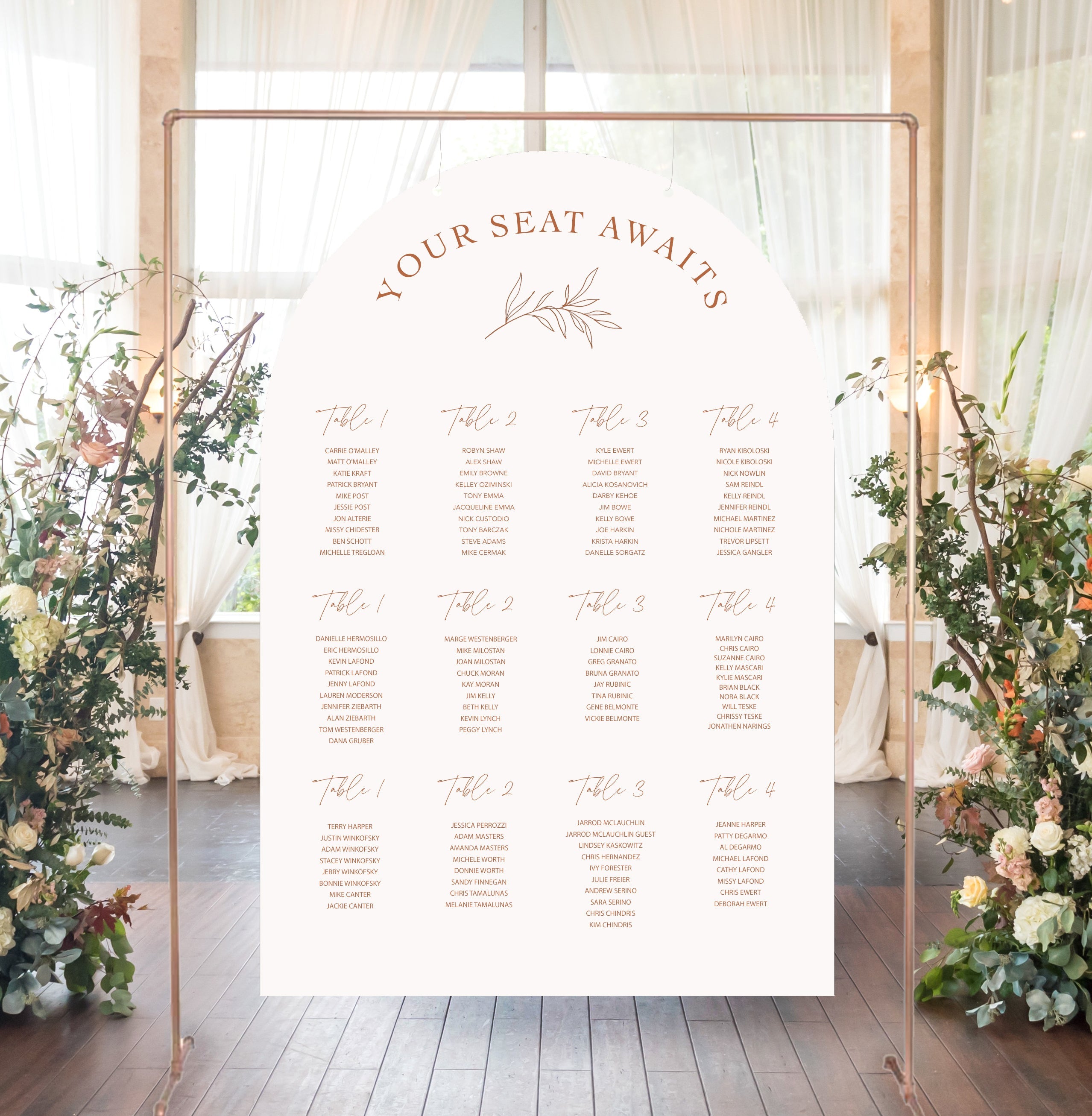 Acrylic seating chart - wedding seating chart - printed wedding on sale sign - reception sign - acrylic wedding signs -glass seating chart