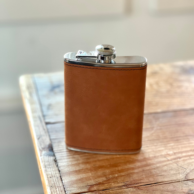 Leatherette Steel Flask