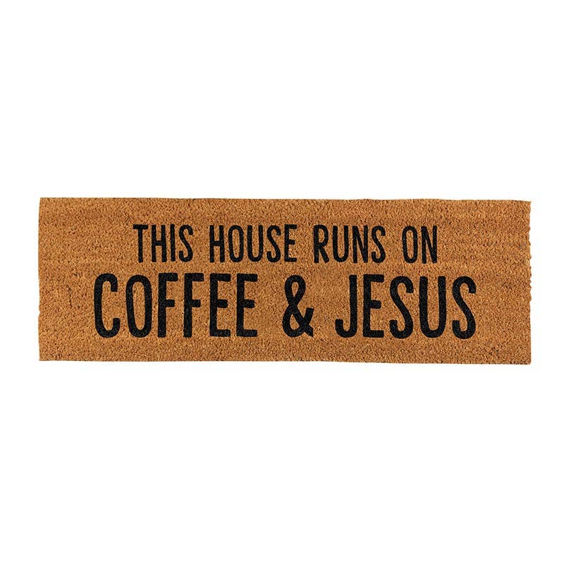 This House Runs on Coffee & Jesus Doormat - Mulberry Market Designs