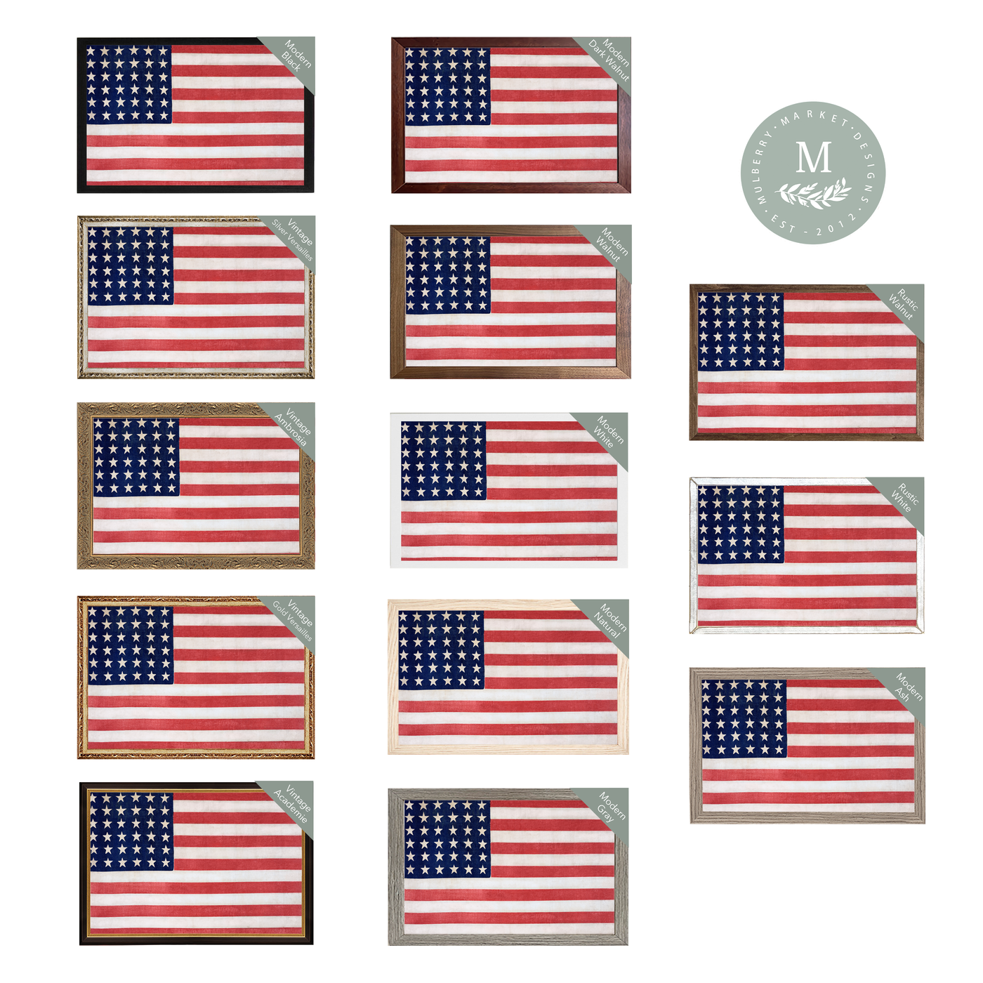 Porch American Flag Sign New Design - Mulberry Market Designs