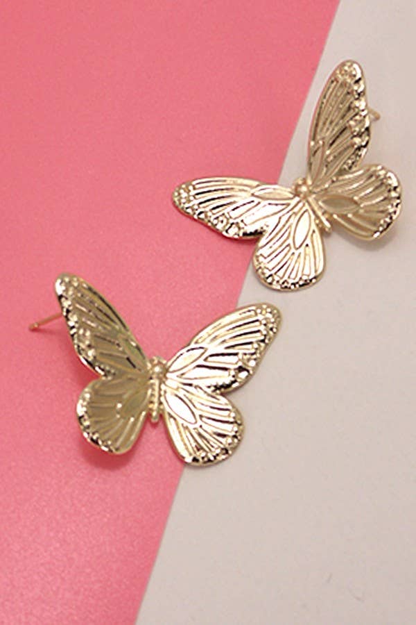 Gold Butterfly Earrings - Mulberry Market Designs