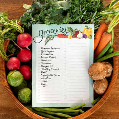 In The Garden Groceries Notepad - Mulberry Market Designs