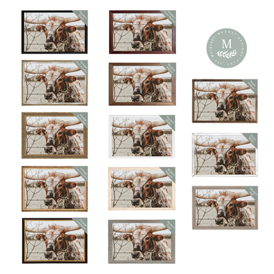 Longhorn Framed Art Print - Mulberry Market Designs