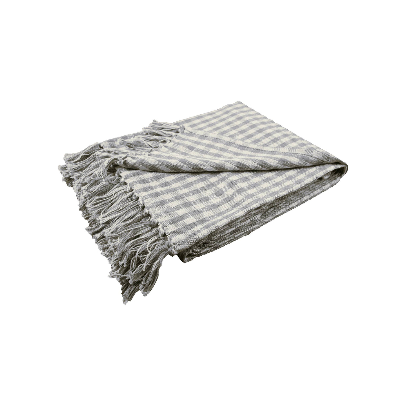 Gray Gingham Check Throw Blanket - Mulberry Market Designs