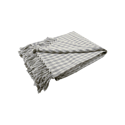 Gray Gingham Check Throw Blanket - Mulberry Market Designs