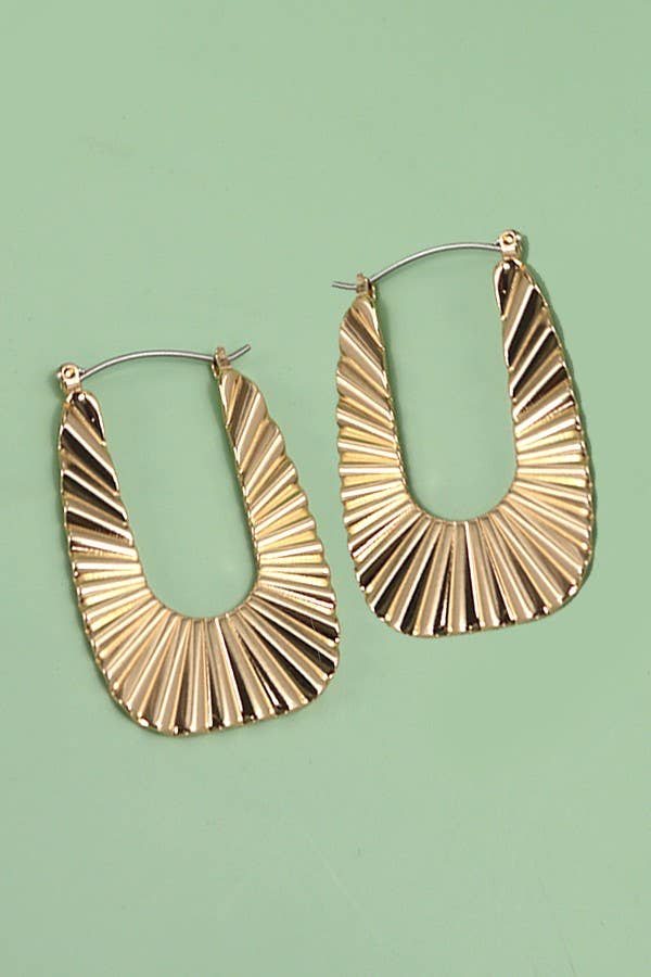 Gold Sunrays Hoop Earrings - Mulberry Market Designs