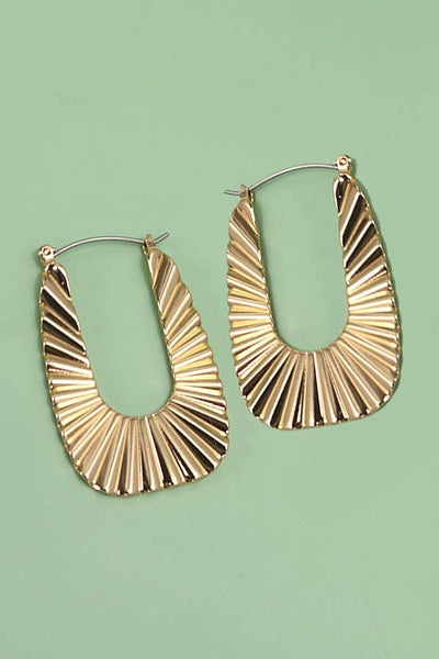 Gold Sunrays Hoop Earrings - Mulberry Market Designs