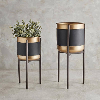 Gold & Black Plant Stand - Mulberry Market Designs