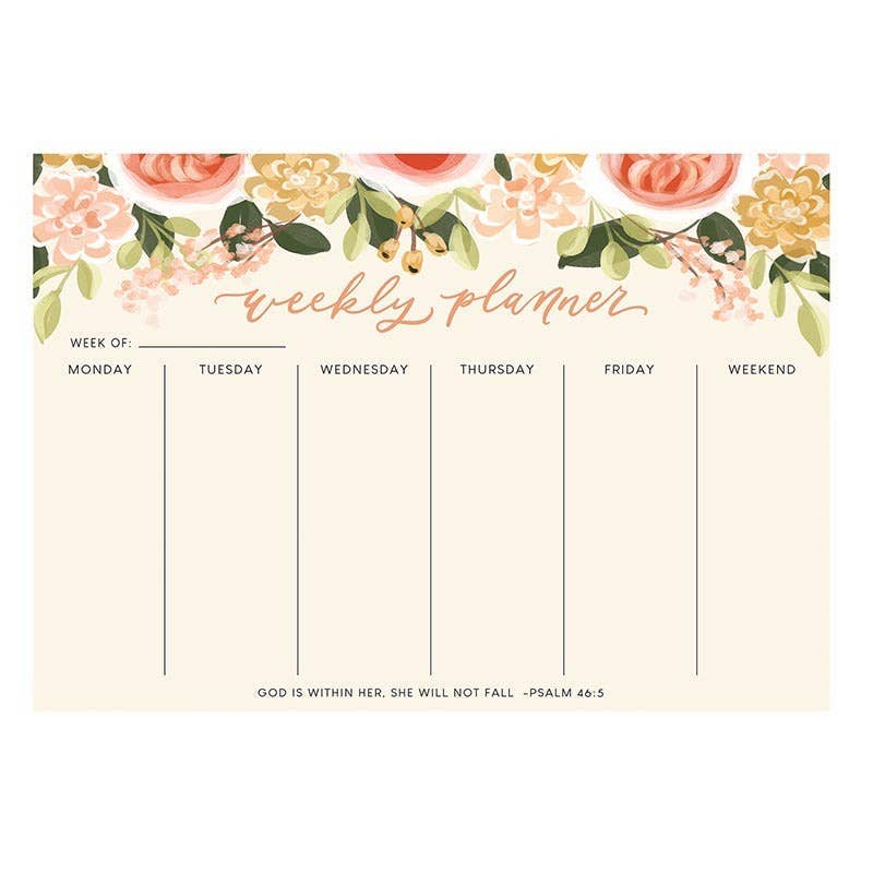 Floral Weekly Planner - Psalm 46:5 - Mulberry Market Designs