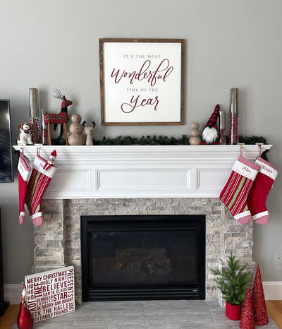 Its The Most Wonderful Time Of Year | Wood Framed Sign Christmas Sign