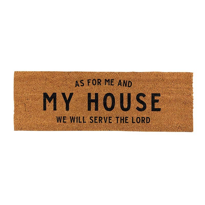 As For Me & My House We will Serve the Lord Doormat - Mulberry Market Designs