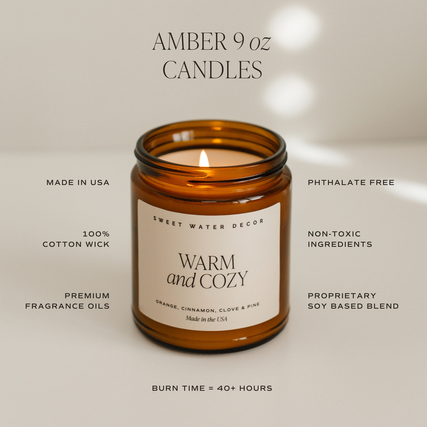 Cashmere and Vanilla 9 oz Soy Candle