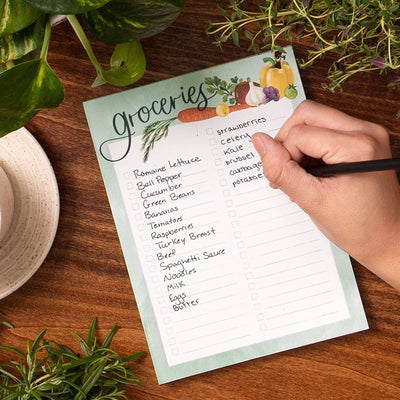 In The Garden Groceries Notepad - Mulberry Market Designs