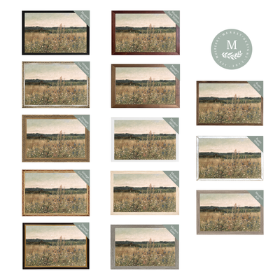 Vintage Gold Meadow Wall Art - Mulberry Market Designs