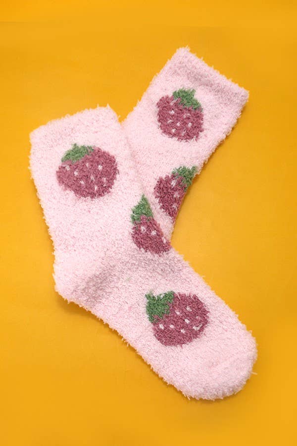 Fleece Plush Floral Socks - Mulberry Market Designs