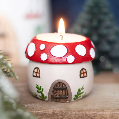 Mushroom House Tea Light Holder - Mulberry Market Designs