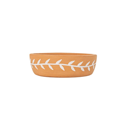 Terracotta Floral Planter Pot and Saucer Terracotta - Mulberry Market Designs