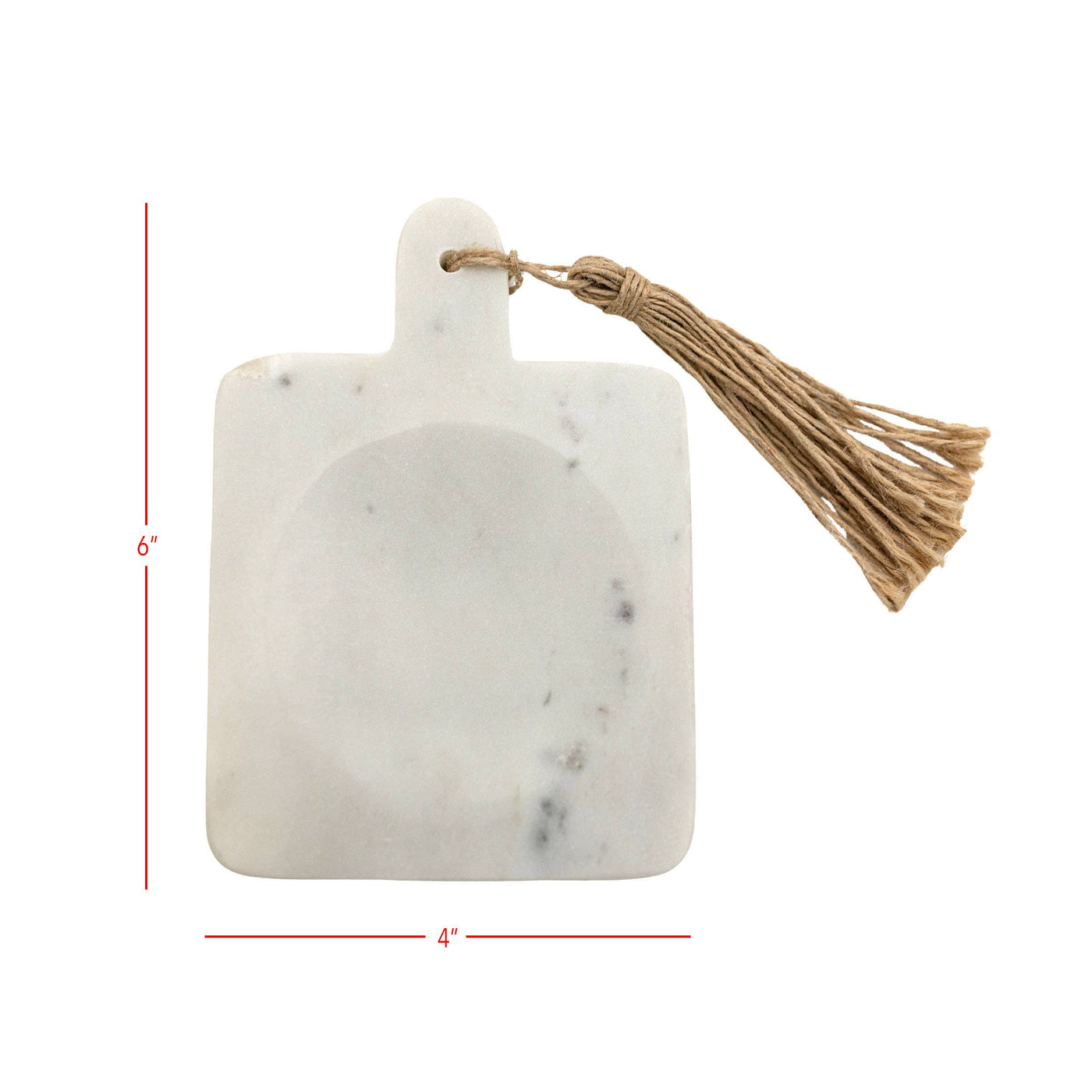 White Marble & Jute Spoon Rest - Mulberry Market Designs