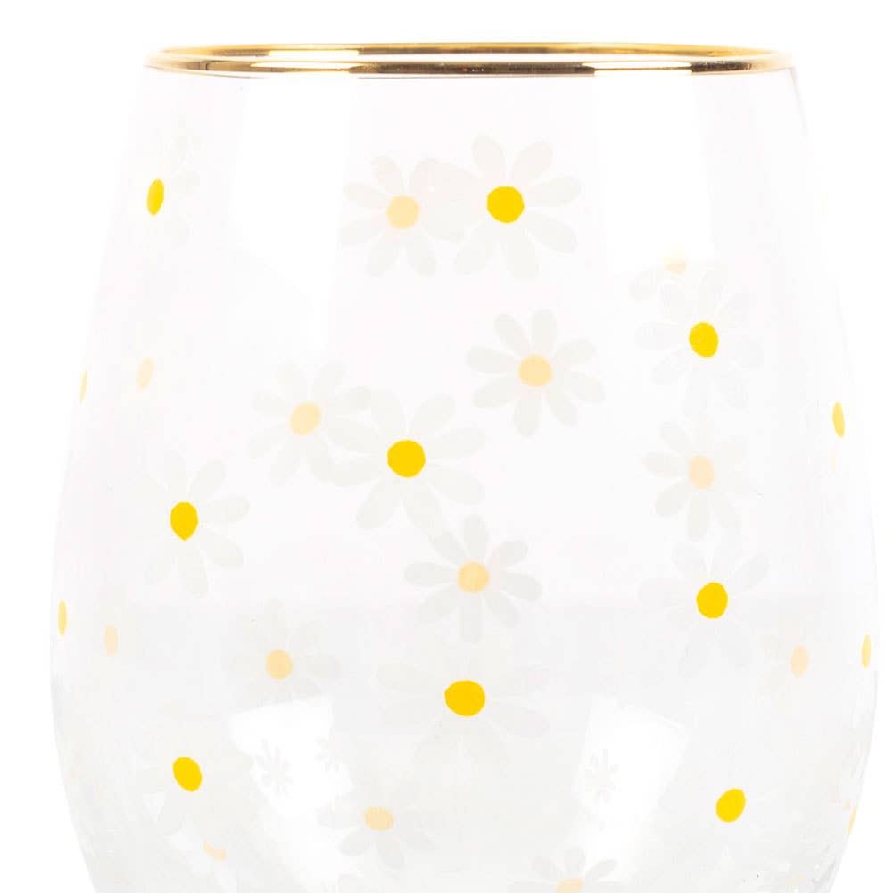 Little Daisy Stemless Wine Glass - Mulberry Market Designs