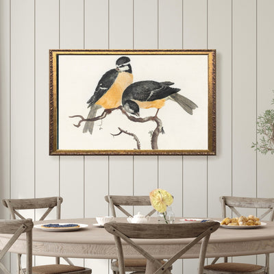 Two Yellow Birds Vintage Framed Wall Art - Mulberry Market Designs