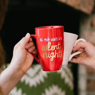 All Mom Wants is a Silent Night Christmas Mug - Mulberry Market Designs