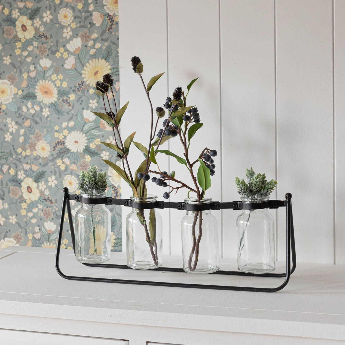 Glass Bud Vase Holder - Mulberry Market Designs