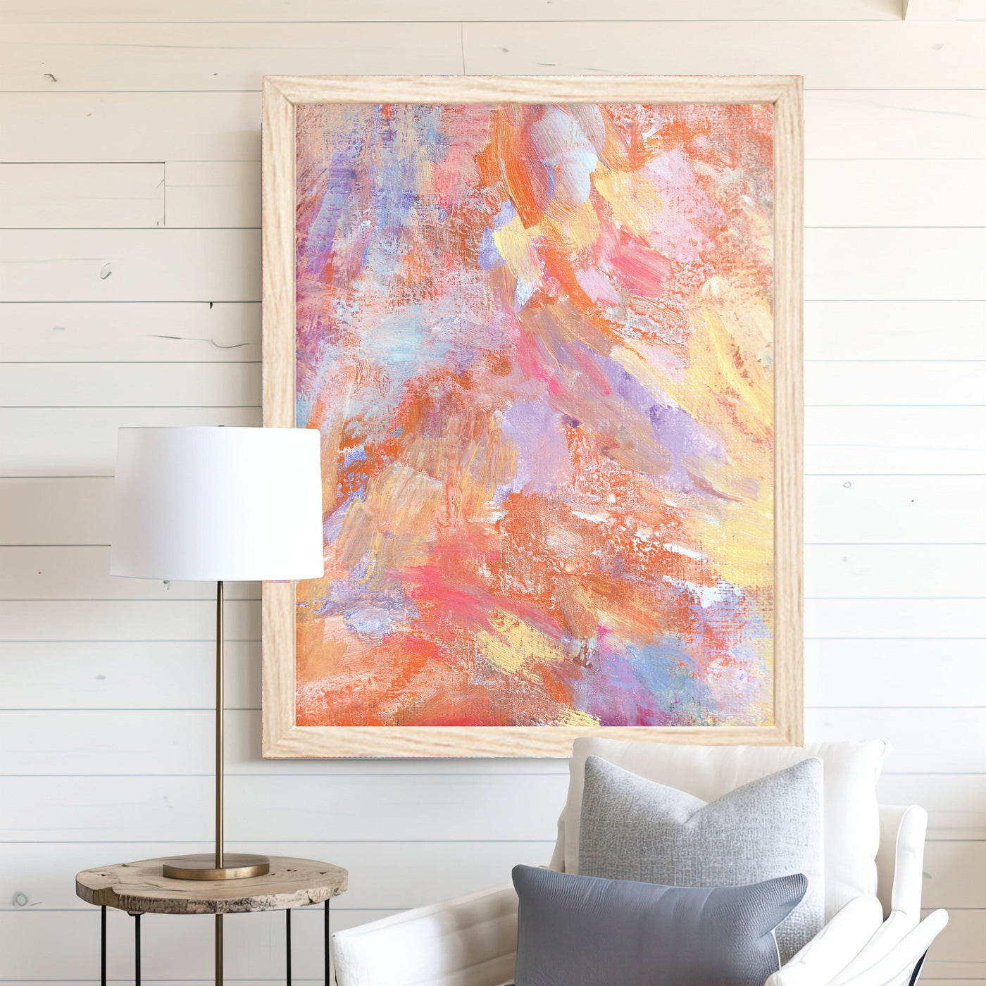 Pastel Abstract Modern Wall Art - Mulberry Market Designs