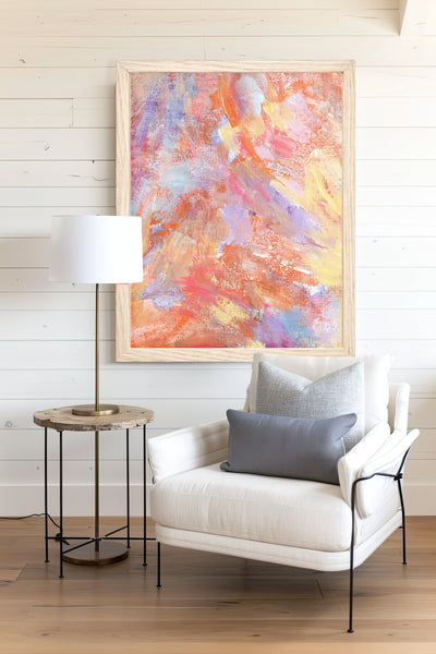 Pastel Abstract Modern Wall Art - Mulberry Market Designs