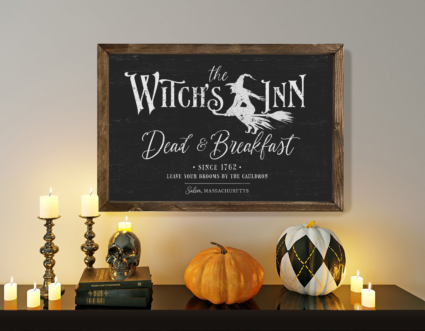 The Witch's Inn Halloween Sign - Mulberry Market Designs