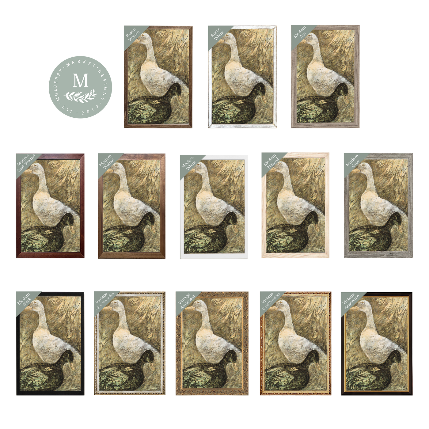 Two Little Ducks Vintage Wall Art - Mulberry Market Designs