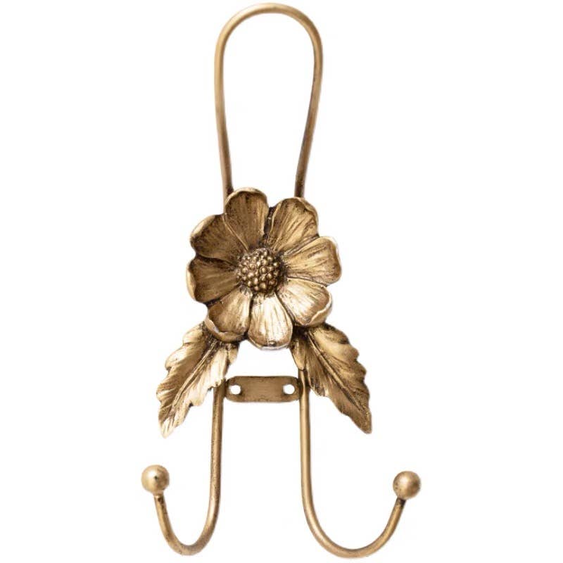 Gold Vintage Flower Hook - Mulberry Market Designs