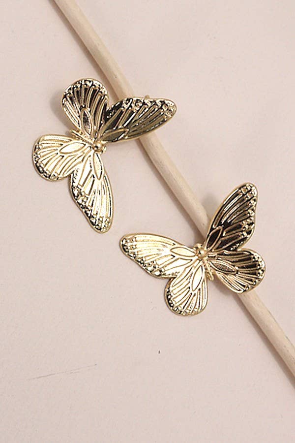 Gold Butterfly Earrings - Mulberry Market Designs