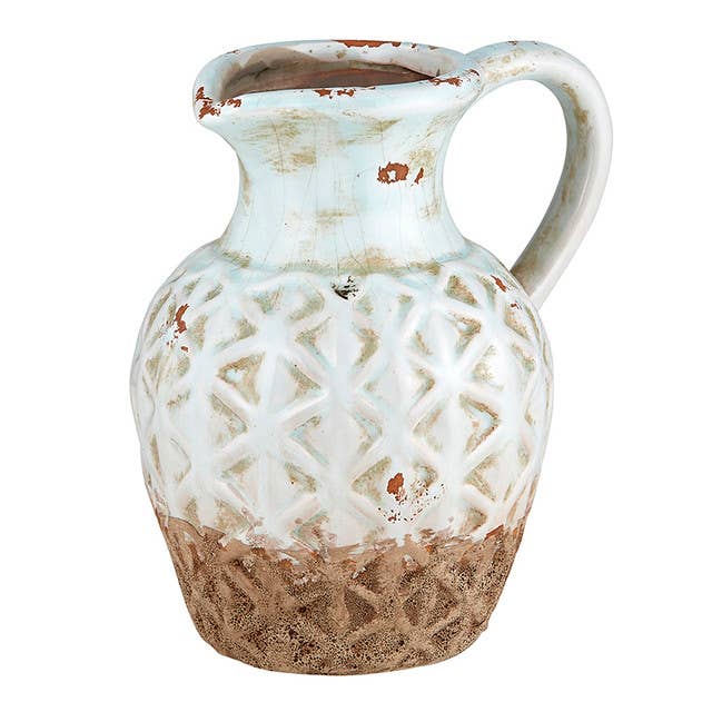 Turquoise Pitcher Vase - Mulberry Market Designs