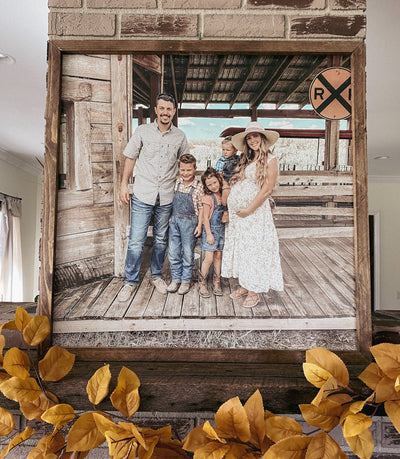 Custom Wood Wall Framed Photos | Family Picture Sign - Mulberry Market Designs