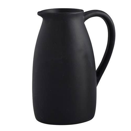 Black Modern Ceramic Pitcher Vase