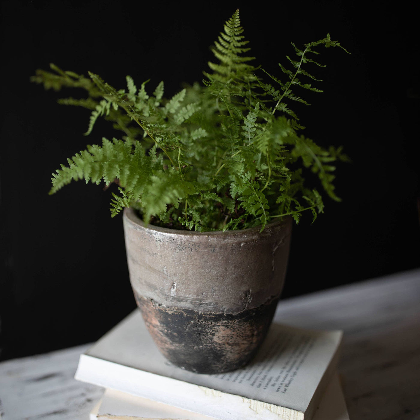 Gray Terracotta Garden Planter Pot - Mulberry Market Designs