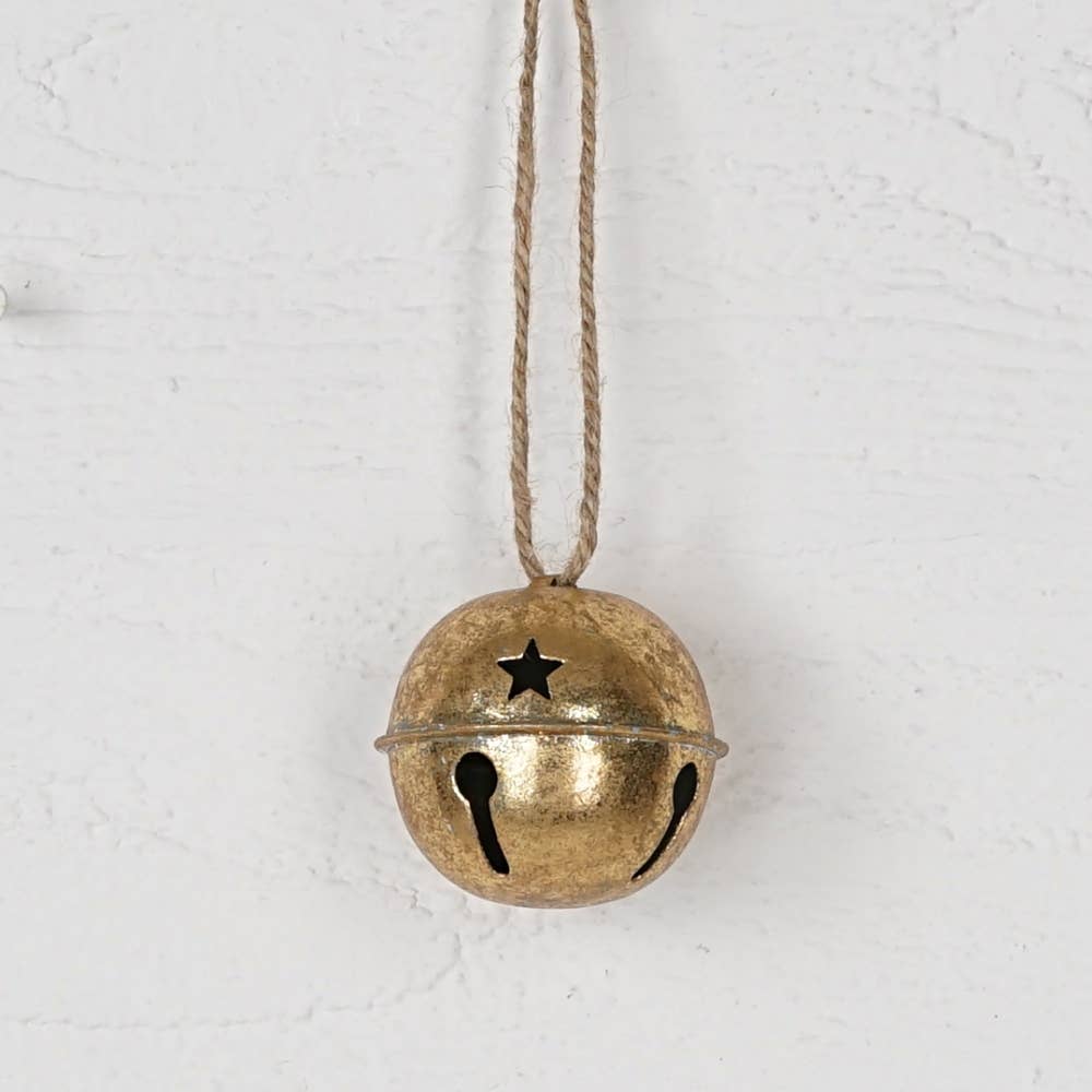 Vintage Gold Christmas Bell - Mulberry Market Designs