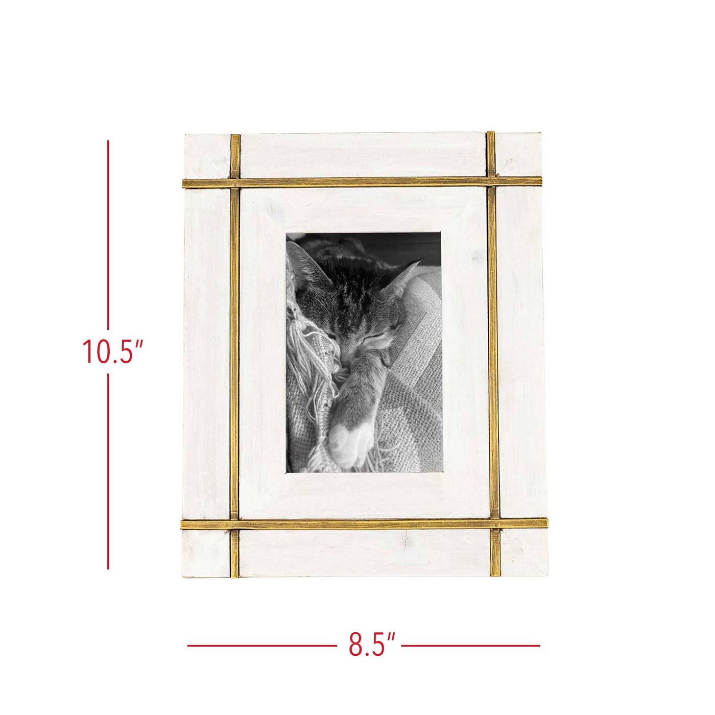 Brass Bordered 4x6 Picture Frame - Mulberry Market Designs