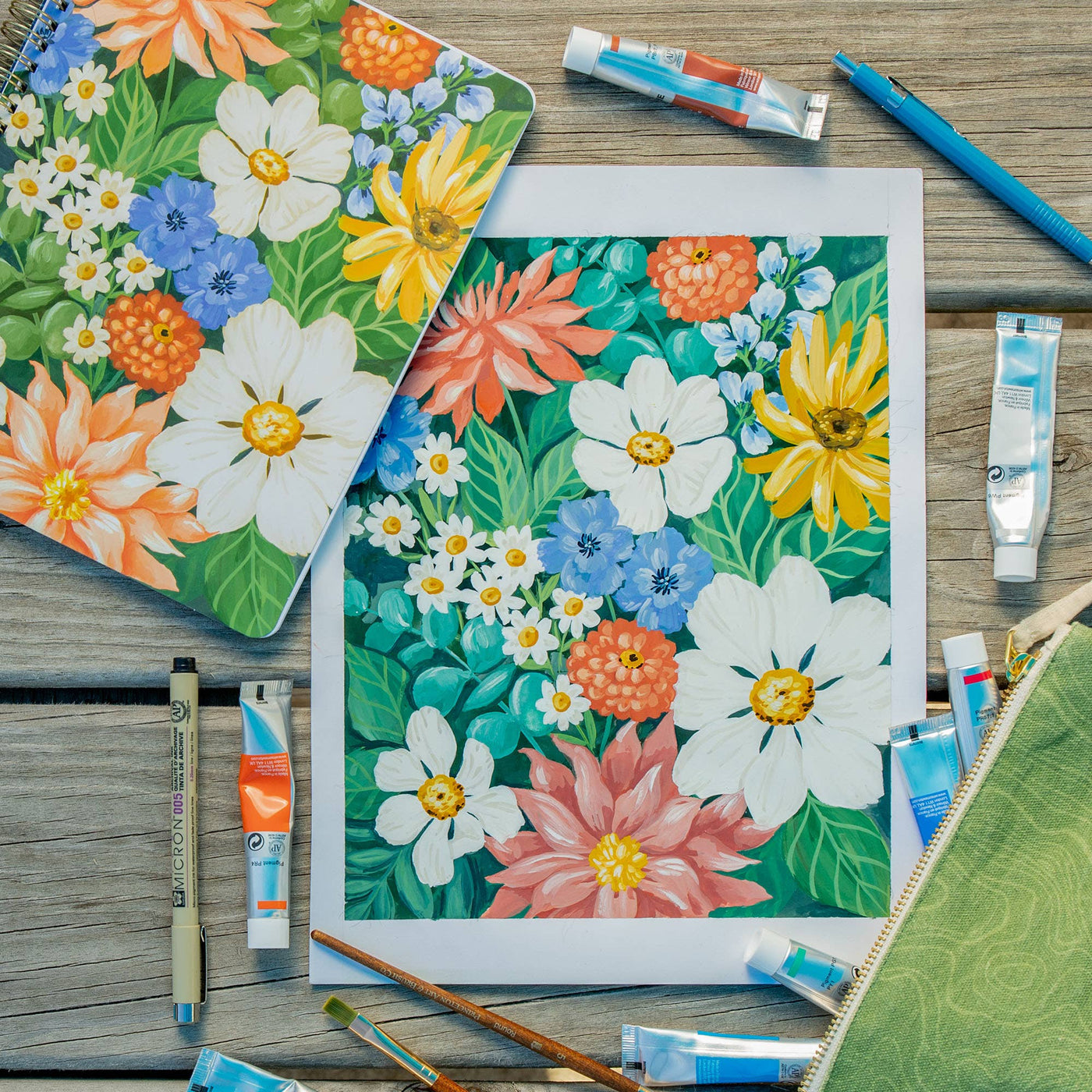 Wildflower Notebook - Mulberry Market Designs