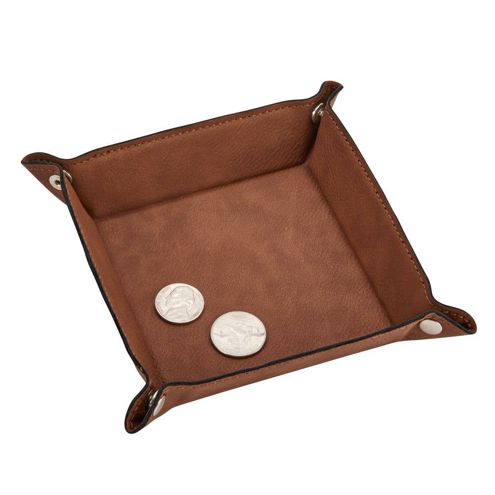 Brown Leather Catch Tray - Mulberry Market Designs