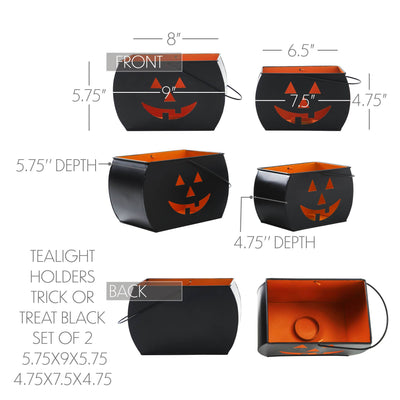 Metal Trick Or Treat Lanterns Set of Two - Mulberry Market Designs