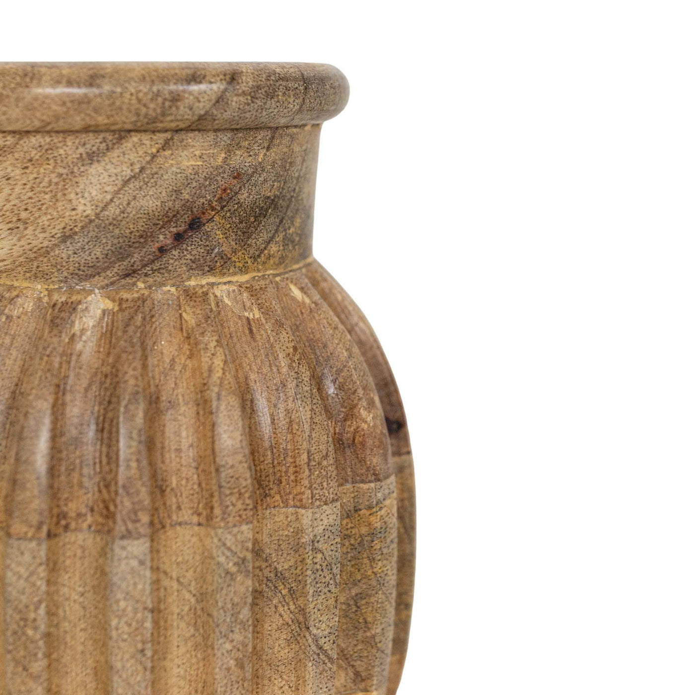 Natural Carved Wood Vase - Mulberry Market Designs