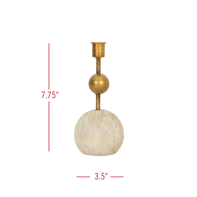 Brass Stacked Sphere Taper Candle Holder - Mulberry Market Designs