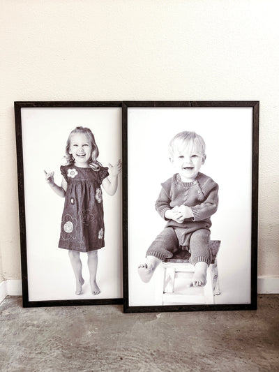 Custom Wood Wall Framed Photos | Family Picture Sign - Mulberry Market Designs