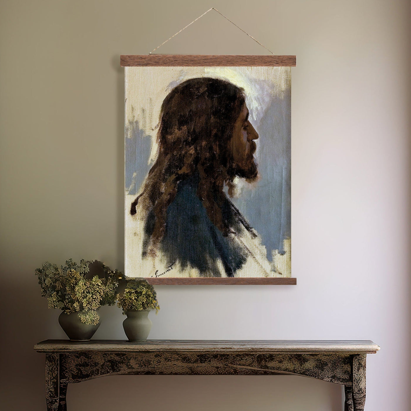 Portrait of Jesus Canvas Wall Art - Mulberry Market Designs