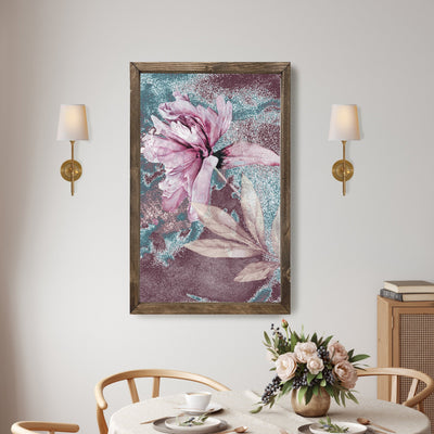 Abstract Pink Peonies Wall Art - Mulberry Market Designs