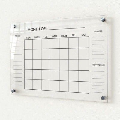 Acrylic Wall Calendar With Stand Offs