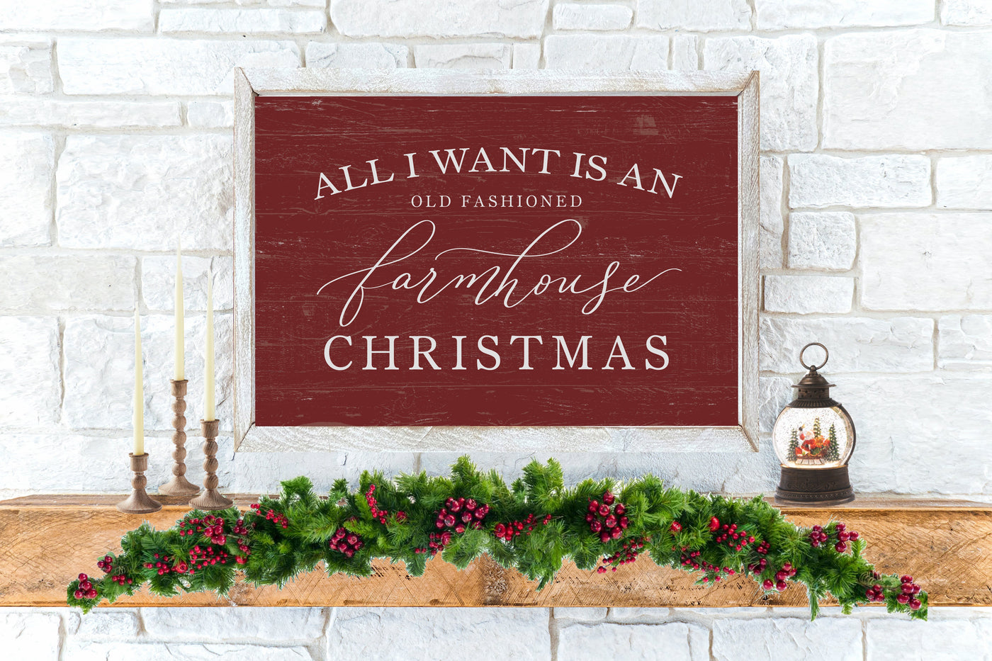 All I Want Is An Old Fashioned Farmhouse Christmas Sign - Mulberry Market Designs