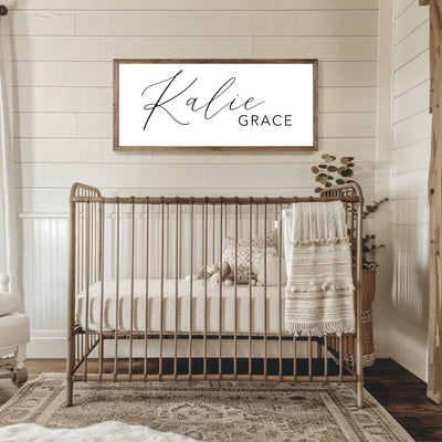 Personalized Nursery Baby Name Sign - Mulberry Market Designs