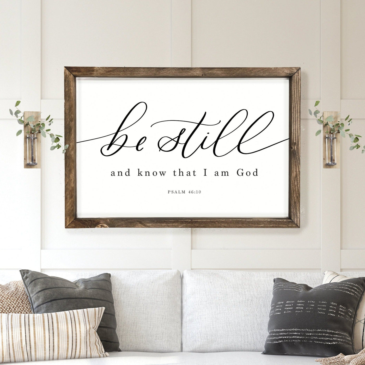 Be Still and Know | Bible Verse Sign - Mulberry Market Designs